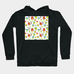 Owl Pattern Hoodie